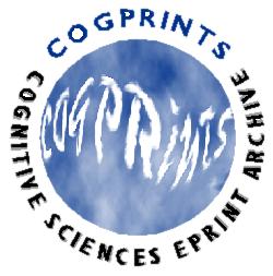 CogPrints: Cognitive Sciences EPrint Archive